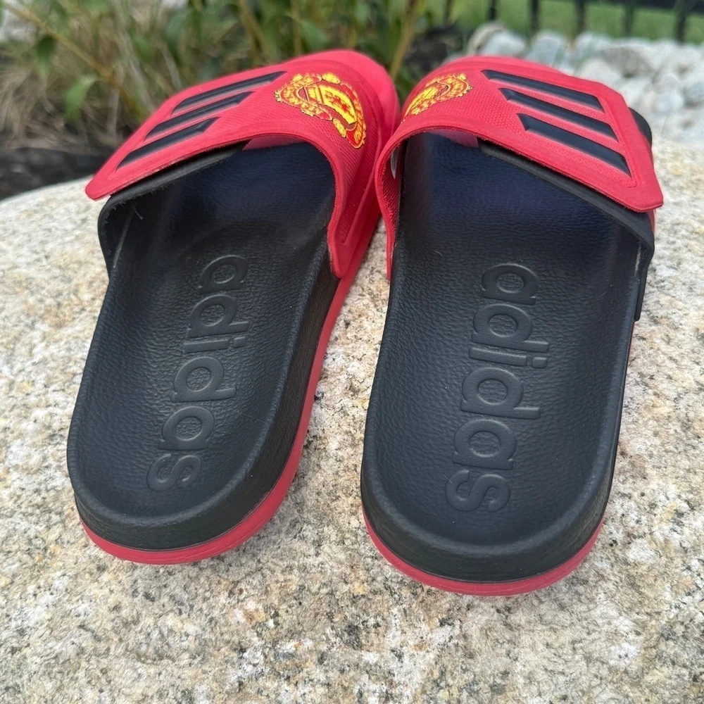 Adidas Men's Adilette TND Slides Manchester United Red / Black GZ5940 Size 6